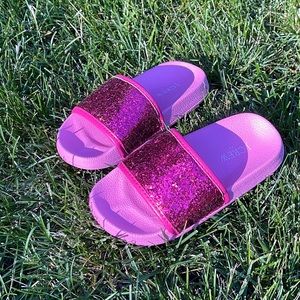 J.CREW pink sliders slippers